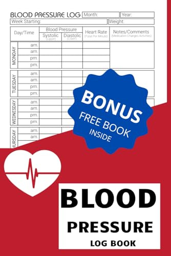 Blood Pressure Log Book For Daily Tracking: Record and Monitor Blood Pressure at Home | Heart Rate Pulse Tracker | Simple and Clear