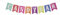 Bunt Wimpelkette 2,5m,CANDY BAR Banner,Hängende Wimpelbanner mit 8 Stück Flaggen,Candybar Girlande,Banner für Indoor Outdoor Aktivität,Geburtstag,Hochzeit,Party,Festival Dekoration,Fotorequisite