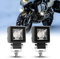 CO LIGHT 2 Stück 54W Motorrad Zusatzscheinwerfer LED 6500K Bernstein/Weiß Zweifarbige 12V 24V Motorrad Nebelscheinwerfer,Kompatibel mit Off-Road-Fahrzeugen, LKWs, ATVs, UTVs
