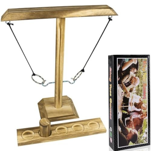 Aililong Ring Toss Spiel - Ring Toss Hook und Ring Indoor, Ringwurfspiel Erwachsene, Trinkspiel Ringe Haken, Rasant, Stabil und Einfach zu Spielen - Perfekt für Tisch Spiele Erwachsene und Partys.