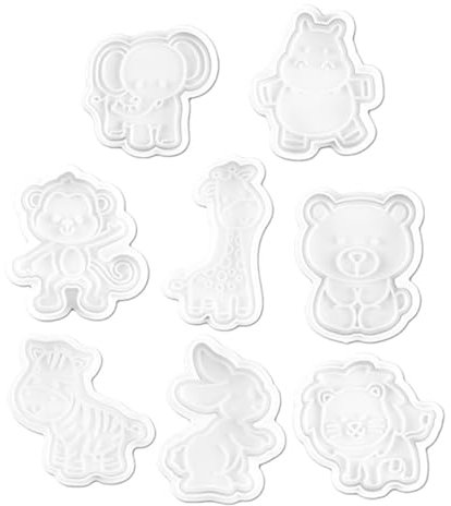 Ciieeo 2sets Cake Spring Form para Muffin Cookie Cup Cake Pans for Baking Bin Tins Biscuit Gingerbread Pancake Butter Animal Dish Pantry Cartoon Oven Fondant Liners Plastic 8pcs*2