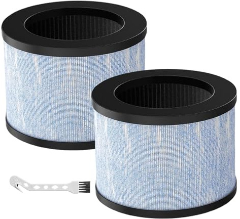 DH-JH12 Filtro di ricambio compatibile con AROEVE DH-JH12 & DH-JH01A purificatore d'aria 4 in 1 H13, filtro HEPA di ricambio con filtro ai carboni attivi e prefiltro, 2 pezzi