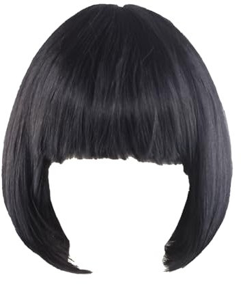 Bob-Perücke für Damen, Schwarze Haarperücken, Gerade, Natürliche Weibliche Kurze Glatte Haare, BOB-Perücke für Cosplay und Fasching