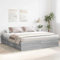 MOBCANT Bettgestell, Betten Bettstütze Doppelbett Hausbett Geeignet für Hotel Gästezimmer Schulen Schlafzimmer Grau Sonoma 180x200 cm
