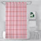 Rideau Douche 120x200 Carreaux,Rideau de Bain Moderne à Carreaux Géométriques Roses,Imperméable,durable et Lavable en Machine Pour Salle de Bain,Cabine de Douche,Baignoire 120Lx 200Hcm (1 Panneau