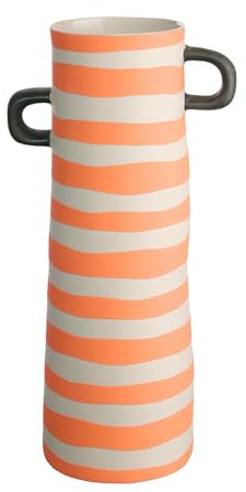 ASA Selection Vase, Orange Gestreift Rayu, L. 100mm, B. 100mm, H. 280mm