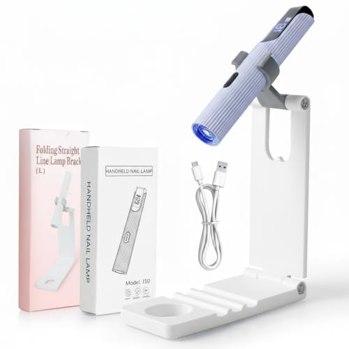 Romon UV Lampe für Gelnägel, USB aufladbar und tragbar, 3W Mini UV Lampe für Nägel, UV Led Lampe für Gelnägel mit Ständer, 20/60 Timer, für Home Salon Nageltrockner, Lila