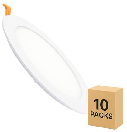 LEDKIA LED Einbaustrahler flach 15W Rund SuperSlim Ausschnitt Ø 170 mm (Pac