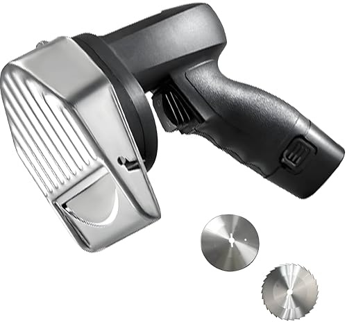 PioMue Affettatrice elettrica Portatile per Kebab, affettatrice per Kebab, Coltello Elettrico Professionale per Kebab, 80 W, 2 Lame, per Agnello, Maiale e Pollo Wireless