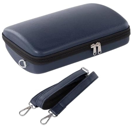JunZheHub Clarinet Case with Internal Protection Waterproof Leather Clarinet Box Compact Bag with Adjustable Shoulder Strap Suitable for, Dark Blue