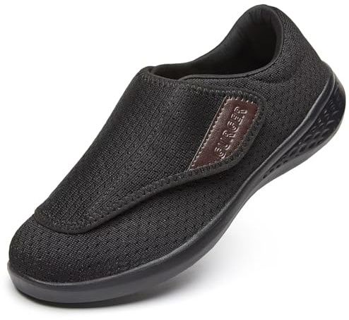 GURGER Chaussures Diabétiques pour Femmes Hommes Extra Pieds Larges Réglables Chaussures Orthopédique Chaussons