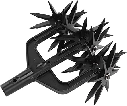 Rcniso Garden Soil Scarifier Wear Resistant 2 in 1 Ventilated Scarifier Tiller for Garden