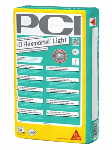 PCI - Colle flexible pour carrelage - 12,5 kg - Pour mur et sol - Pour grès cérame, grès, carreaux de céramique et mosaïque - Rendement élevé - Convient pour l'intérieur et l'extérieur - Pierre