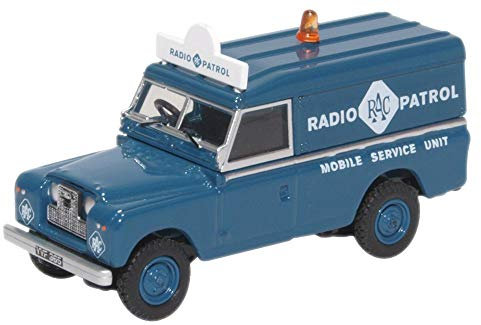 Oxford Diecast Land Rover Series II LWB Hard Top - RAC Radio Patrol, Maßstabsgetreues Modell, 1:76, Kompatibel mit OO Modelleisenbahnen, Für Erwachsene und ältere Kinder, Unisex, Militär, 5.8 cm