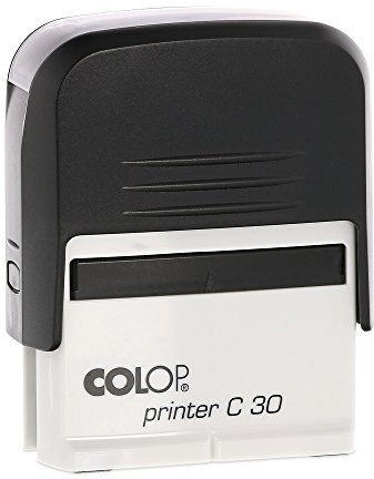 stempel-fabrik – Colop Printer C30 Custom Stempel mit Wunschtext personalisieren – Selbstfärbestempel als Namensstempel, Adressstempel, Firmenstempel & Co zu verwenden (47x18 mm | 5 Zeilen | Schwarz)