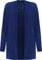 WearAll Women's Plus Cable Knitted Open Pocket Cardigan Chunky Long Sleeve Grandad - Royal Blue - 20-22