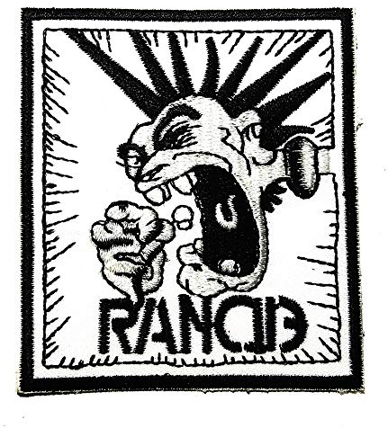 Aufnäher / Bügelbild, Motiv: Red Punk Rock Ska Punk Pop Punk Post-Punk Musik Logo bestickt zum Aufnähen auf Taschen Hut Jeans Schuhe T-Shirt Applikation