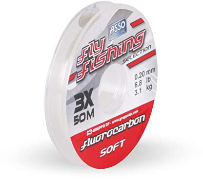 ASSO Vorfach Fluorocarbon Angelschnur - Soft 50m 0,12mm 1,60 kg