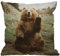 HGOD DESIGNS Kissenbezug Lustig Bär Bear Sag Hallo Sitzen EIN Der Rasen Kissenhülle Haus Dekorativ Für Männer/Frauen/Jungen/Mädchen Wohnzimmer Schlafzimmer Sofa Stuhl Kissenbezüge 45X45cm