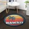 Mnsruu Hawaii Lanikai Strand-Teppich, rund, rutschfest, bequem, für Wohnzimmer, Schlafzimmer, 92 cm Durchmesser