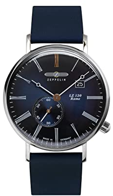 Zeppelin Herrenuhr mit Lederband Serie LZ120 Rome Kleine Sekunde Datum 7134-3