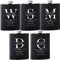 Flasques a Alcool Personnalisés, 5 Pièces Flasques Whisky Inox 304 8oz/227ml Personnalisables, Cadeaux Personnalisés Homme avec Texte pour Témoins du Marié Groomsman, Cadeau de Mariage (Noir)