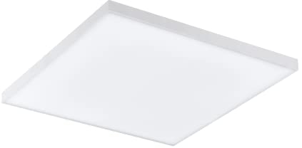 EGLO LED Deckenleuchte Turcona-CCT, 1 flammige Deckenlampe mit Fernbedienung, Lichtfarben einstellbar (warm-, neutral-, kaltweiß), dimmbar, LED Panel aus Metall und Kunststoff in Weiß, L x B 28,7 cm