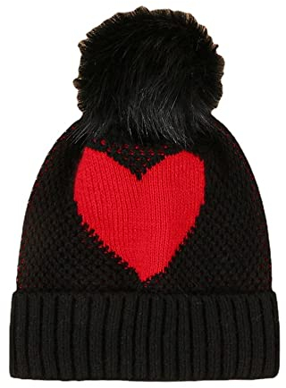 GIVBRO Women Knitted Beanie Cap Thermal Bobble Hat with Pom Pom Girls Warm Winter Corkscrew Cable Cap for Outdoor