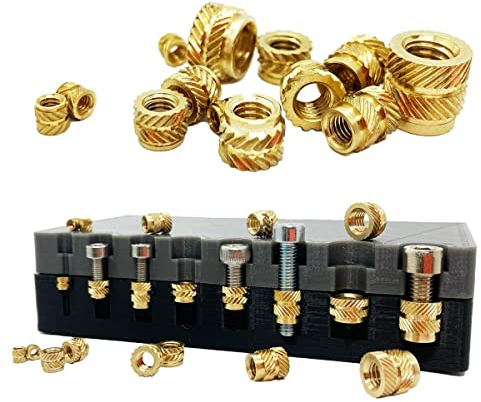 M3 x 5 x 4mm, (Voron) 50 Stück Gewindeeinsatz Rändelmutter Einpressmutter Heat Set Insert 3D Drucker