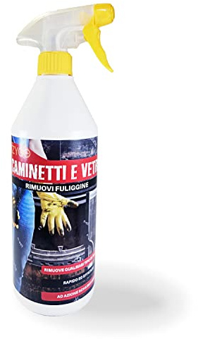 Tzygo Detergente Spray Vetri, Caminetti e Stufe Azione Rapida, Rimuove Fuliggine, Grasso ed Incrostazioni, Prodotto Schiumogeno 750 ml