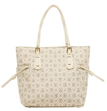 Carlo Colucci Shopper mit Logoprint Creme OS