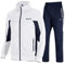 donhobo Trainingsanzug für Herren Sportanzug 2 Teiliges Outfit Sport Set Fitness Sporthose und Trainingsjacke Freizeitanzug Männer Jogginganzug (02weiß Marine, S)