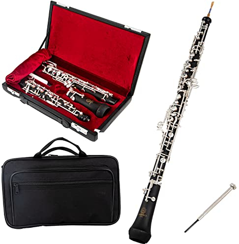 AUROSUS OCW-S Oboe C Schlüssel Halbautomatische Stil Silber überzogene Tasten Holzblasinstrument Composite Körper Musikinstrument für Schüler bis Fortgeschrittene Instrument