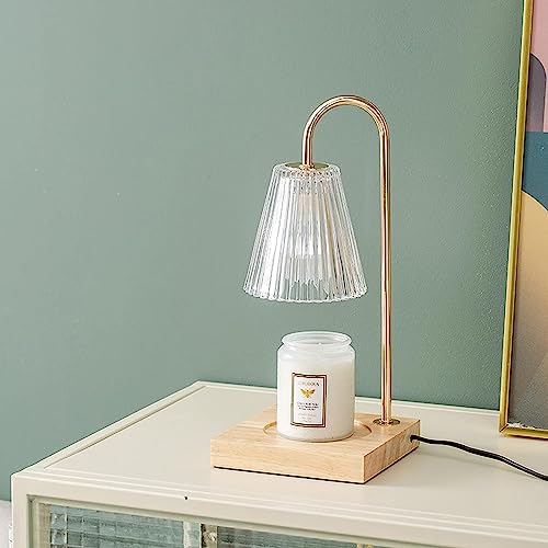 OKYUK Elektrischer Kerzenwärmer Lampe für Duftkerzen, Dimmbarer Kerzenlichtschmelzer Kerzenwachswärmer mit Glühbirne Tmit 2 Glühbirne Kerzenwärmer Lampe, Duftwachslampe für Heimdekoration(klar)