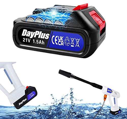 Akku für 21V Akku-Hochdruckreiniger Tragbarer 1500mAh Akku Batterie für Hochdruckreiniger Pistole Mobiler Hochdruckreiniger Elektroauto-Reiniger Wasserpistole Ersatzakku