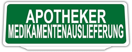 SIGNAL SAFETY Clip Klemmschild Einsatzschild für Die Sonnenblende | Dienstschild | Apotheker Medikamentenauslieferung Retroreflektierend