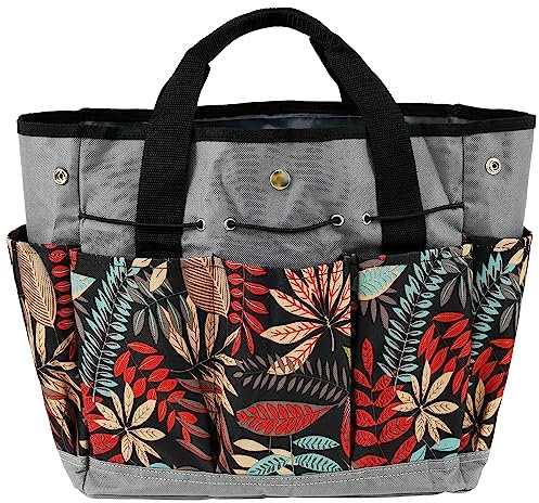 Sunhotty Garden Tool Bag Large Capacity Garden Tote Bag with Multiple Deep Pockets Heavy Duty Oxford Cloth Garden Tool Storage Bag Gardening Tool Kit Holder for Women Men Indoor and Outdoor