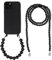 FIFTHAVE Chain Chaîne de téléphone portable avec coque pour iPhone 13 Pro, avec bracelet à perles, coque de protection avec cordon de serrage, en TPU résistant aux chocs, pour iPhone 13 Pro 6,1'',