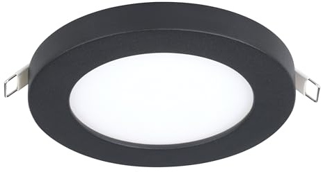 EGLO LED Einbaustrahler Fueva Flex, runde Deckenleuchte | Deckenlampe aus Aluminium in Schwarz und Kunststoff in Weiß, Einbauleuchte in warmweiß, Ø 11,7 cm