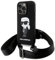 KARL LAGERFELD KLHCP15LSCBSKNK Hülle für iPhone 15 Pro 6.1 hardcase Schwarz Crossbody Silicone Ikonik