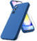 Vansdon Cover Compatibile con Samsung Galaxy A25 5G, 2 Pellicola Protettiva in Vetro Temperato, Gomma Gel di Silicone Liquida Antiurto Custodia - Blu
