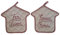 2 Presine Cucina PERSONALIZZABILI con nomi e frasi | A forma di Casa | cm 20x20 circa | Cotone Tessuto esterno e PU interno imbottito
