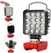 Luce A Led Senza Fili Compatibile con Milwaukee M18 Luce Di Lavoro Alimentata A Batteria,34W 5000Lm Torcia Elettrica Portatile Della Luce Di Lavoro Di Inondazione con Porta Caricabatterie Usb