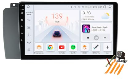YLOXFW Autoradio Stereo Android 13.0 Navi für Volvo XC70/V70/S60 2004-2010 Sat GPS Navigation 9 Zoll Cartablet DVD Multimedia Player FM BT Receiver mit Carplay 4G 5G WiFi DSP SWC,Y100s