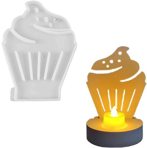 ALEFBET Silikonformen Gießformen, Silikonform Kerzenhalter, Neues Konzept zur Herstellung Ihrer eigenen Kerzenhalter, Gipsformen zum Gießen (Einsatz - Kuchen)