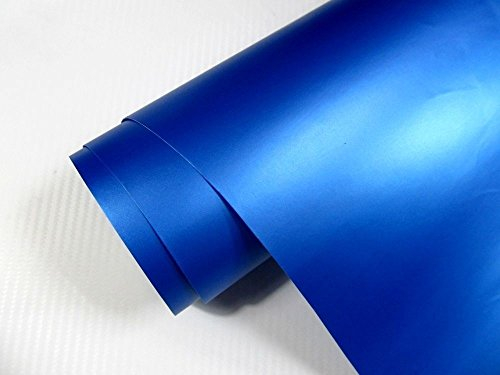 Neoxxim 26,9€/m2 3D Autofolie matt blau metallic matt 25 x 150 cm Lackfolie Car Wrapping Lackschutzfolie blasenfrei flexibel