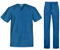 B-well Cesare Unisex-Schrubb-Set Schlupfkasack + Schlupfhose Set Medizin Arzt Uniform Schlupfjacke Oberteil mit Hose Medizinische Berufsbekleidung - Leichter Stoff (Karibikblau, L)