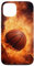 Hülle für iPhone 13 Basketball mit Flammen
