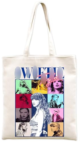 T-S Stofftasche Bedruckt, Tragetasche Canvas-Stoff, Album Inspirierte Tragetasche Damen, Canvas Tote Bag, Aesthetic Sängerin Tragetaschen Leinentasche, Geschenk Musikliebhaber-Geschenk für Sänger Fans