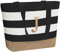 TAHAVICE Personalisierte Strandtasche, Initiale Tote Bag Damen Groß, Einkaufstasche mit Reißverschluss, Personalisierte Geschenke Frauen für Freundin Brautjungfer Frau Kollegin(J)